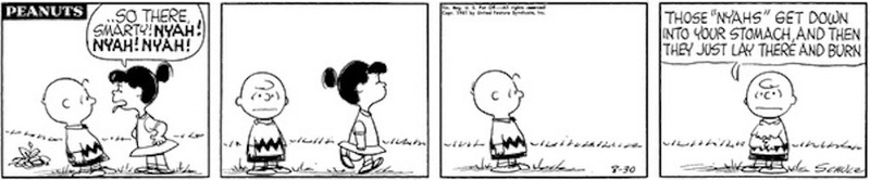 Illustration for article titled Over The Years, Violet From Peanuts Was Defined Only By Her Cruelty